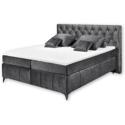 ED EXCITING DESIGN Pembroke Microvelours Komplettbett - Boxspringbett ED EXCITING DESIGN Pembroke Microvelours Komplettbett - Boxspringbett