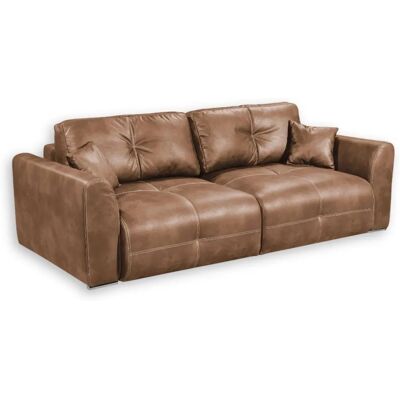 ED EXCITING DESIGN Dolan Schlafsofa - Microvelours, Braun, 245cm ED EXCITING DESIGN Dolan Schlafsofa - Microvelours, Braun, 245cm