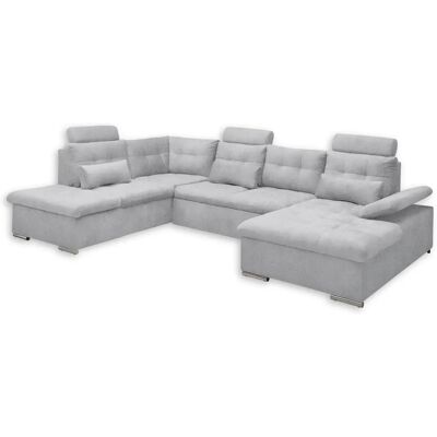 ED EXCITING DESIGN Jakarta U-Form Sofa - U-förmiger Sofa, Grau, Webstoff ED EXCITING DESIGN Jakarta U-Form Sofa - U-förmiger Sofa, Grau, Webstoff