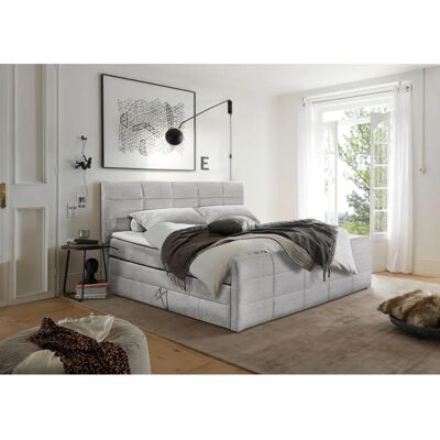 ED EXCITING DESIGN Bolivia - Světle šedá boxspring postel 180x200 - Boxspringbett ED EXCITING DESIGN Bolivia - Světle šedá boxspring postel 180x200 - Boxspringbett