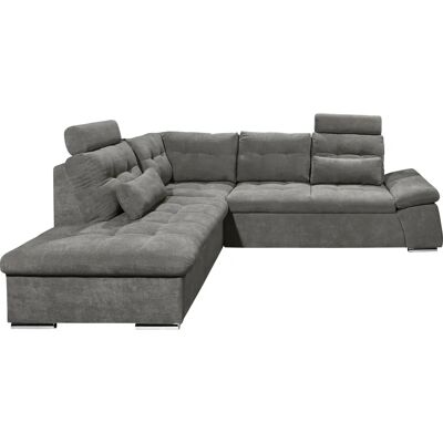 ED EXCITING DESIGN Nalo L-Form Sofa - Microvelours, Bettfunktion, 260cm ED EXCITING DESIGN Nalo L-Form Sofa - Microvelours, Bettfunktion, 260cm