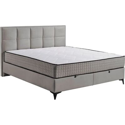 ED Monroe Grau - Boxspringbett mit Stauraum - 183x210cm ED Monroe Grau - Boxspringbett mit Stauraum - 183x210cm