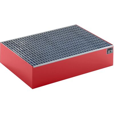 Kaiserkraft Stahl-Drainagewanne - 1200x800x260mm, Rot, Verzinktes Gitter Kaiserkraft Stahl-Drainagewanne - 1200x800x260mm, Rot, Verzinktes Gitter