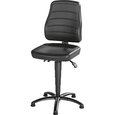 Eurokraft Pro Silla de Oficina - Ergonómica Ajustable Cuero Sintético Negro Eurokraft Pro Silla de Oficina - Ergonómica Ajustable Cuero Sintético Negro