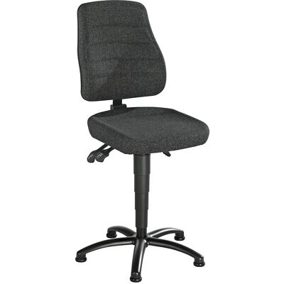 Silla giratoria de trabajo Eurokraft pro - Tela, Ajustable, Negro/Gris Silla giratoria de trabajo Eurokraft pro - Tela, Ajustable, Negro/Gris