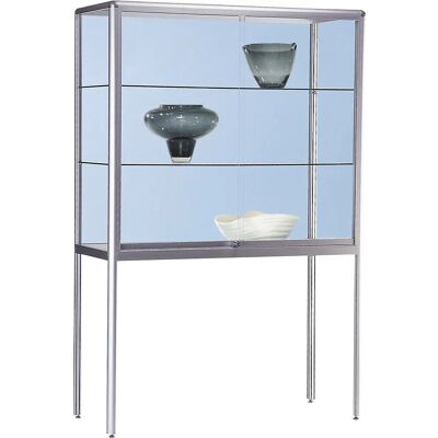 Eurokraft Pro Silber Eloxal Vitrine - 1200mm Breite - Feuerfest Eurokraft Pro Silber Eloxal Vitrine - 1200mm Breite - Feuerfest
