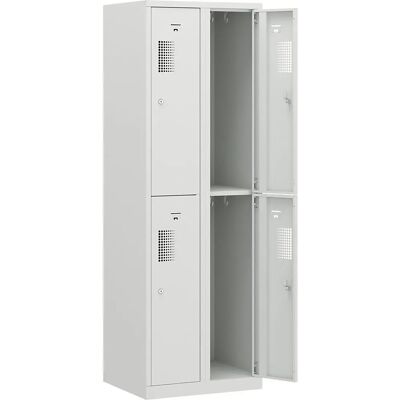Eurokraft Basic Hellgraues Schließfach - Schrank Eurokraft Basic Hellgraues Schließfach - Schrank