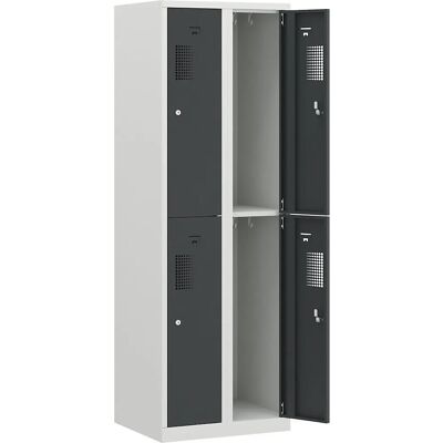 Eurokraft Basic ARMADIO AMSTERDAM - Acciaio, 4 Scomparti Eurokraft Basic ARMADIO AMSTERDAM - Acciaio, 4 Scomparti