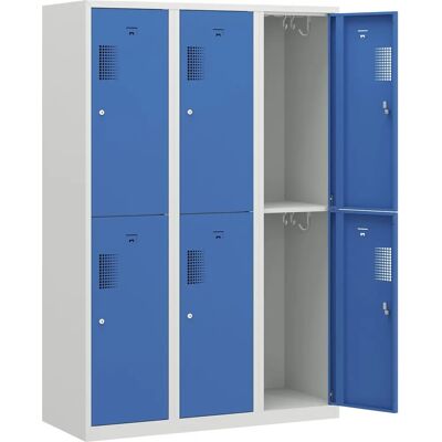Armadio guardaroba AMSTERDAM di eurokraft basic - Mobile di stoccaggio in acciaio Armadio guardaroba AMSTERDAM di eurokraft basic - Mobile di stoccaggio in acciaio