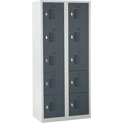EUROKRAFTbasic Stahlschrank mit 10 Fächern - 800mm EUROKRAFTbasic Stahlschrank mit 10 Fächern - 800mm