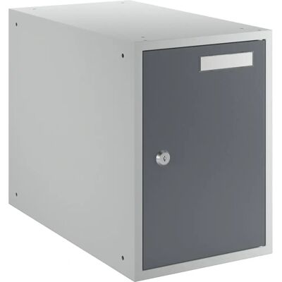 Eurokraft Basic Caja de Almacenaje con Cerradura - 350x250x450mm Gris Claro Eurokraft Basic Caja de Almacenaje con Cerradura - 350x250x450mm Gris Claro