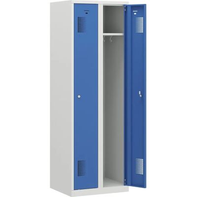 Armario de vestuario Eurokraft Basic Ámsterdam - Acero, Azul Claro, 1800mm Armario de vestuario Eurokraft Basic Ámsterdam - Acero, Azul Claro, 1800mm