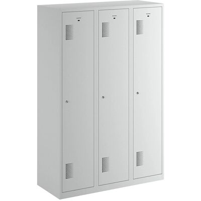 Armadio guardaroba Eurokraft Basic Amsterdam - Acciaio, 3 scomparti Armadio guardaroba Eurokraft Basic Amsterdam - Acciaio, 3 scomparti