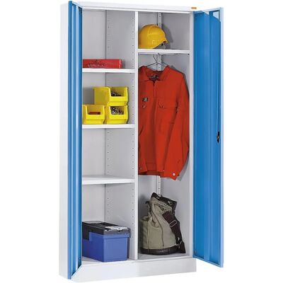 Eurokraft Stahlschrank mit Sockel - Hellgrau / Hellblau Eurokraft Stahlschrank mit Sockel - Hellgrau / Hellblau