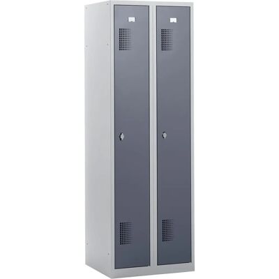 Armadio Spogliatoio Eurokraft Basic - Grigio Chiaro / Grigio Cenere - 1800mm Armadio Spogliatoio Eurokraft Basic - Grigio Chiaro / Grigio Cenere - 1800mm