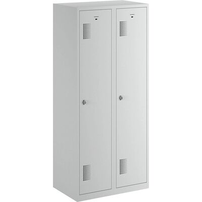Eurokraft Basic Schrank - 2 Fächer, Hellgrau, 800mm Eurokraft Basic Schrank - 2 Fächer, Hellgrau, 800mm