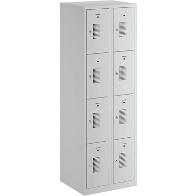 Eurokraft Basic Schließbarer Stahl-Schrank - 2 Fächer Eurokraft Basic Schließbarer Stahl-Schrank - 2 Fächer