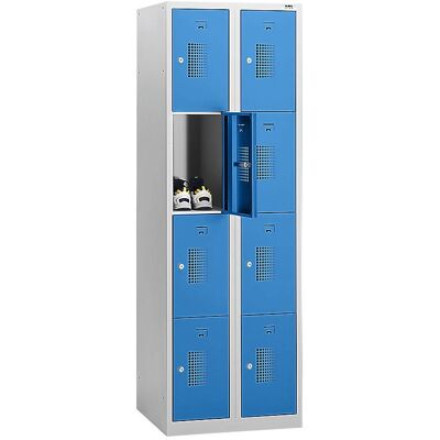 Eurokraft Basic Schließbarer Stahl-Speicherschrank - 8 Fächer Eurokraft Basic Schließbarer Stahl-Speicherschrank - 8 Fächer