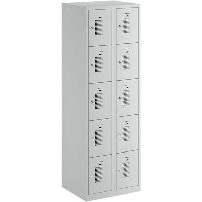 Eurokraft Basic Schließbarer Stahlschrank - 10 Fächer Eurokraft Basic Schließbarer Stahlschrank - 10 Fächer