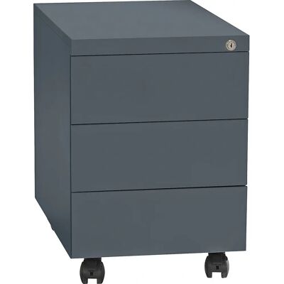 Contenitore mobile in acciaio Eurokraft Basic - 3 cassetti per materiali Contenitore mobile in acciaio Eurokraft Basic - 3 cassetti per materiali