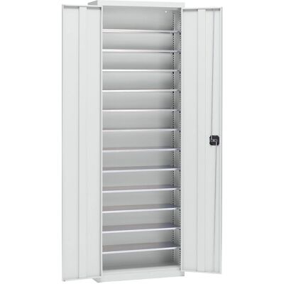 EUROKRAFTpro Stahlblech-Speicher-Schrank - 12 Regale EUROKRAFTpro Stahlblech-Speicher-Schrank - 12 Regale