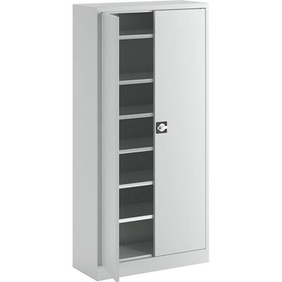 eurokraft pro Stahl Schrank - 6 Böden - Hellgrau RAL 7035 eurokraft pro Stahl Schrank - 6 Böden - Hellgrau RAL 7035