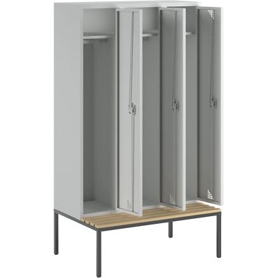 Eurokraft Pro Schrank - 3 Fächer, Stahl, Hellgrau Eurokraft Pro Schrank - 3 Fächer, Stahl, Hellgrau
