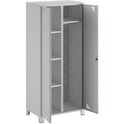 Armadio multiuso EUROKRAFTpro - 6 scomparti, grigio chiaro, 800mm Armadio multiuso EUROKRAFTpro - 6 scomparti, grigio chiaro, 800mm