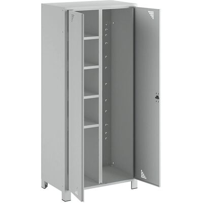 Eurokraft Pro Armarios - 6 Compartimentos, Gris Claro - Armario de Vestuario Eurokraft Pro Armarios - 6 Compartimentos, Gris Claro - Armario de Vestuario