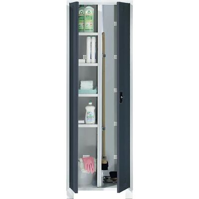 EUROKRAFTpro Schrank - 800mm, Hellgrau & Anthrazit - Stauraum EUROKRAFTpro Schrank - 800mm, Hellgrau & Anthrazit - Stauraum