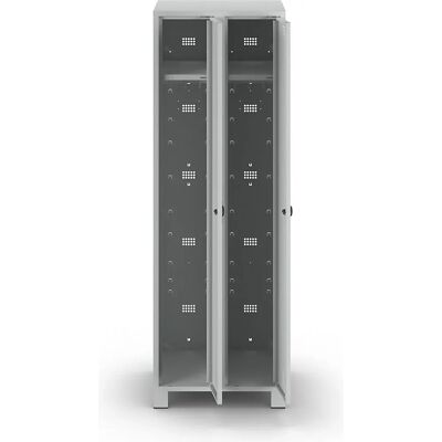 Armario de Acero EUROKRAFTpro - 1695mm, 2 Compartimentos, Gris Claro Armario de Acero EUROKRAFTpro - 1695mm, 2 Compartimentos, Gris Claro