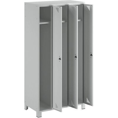 Armario EUROKRAFTpro - 3 compartimentos, gris claro Armario EUROKRAFTpro - 3 compartimentos, gris claro