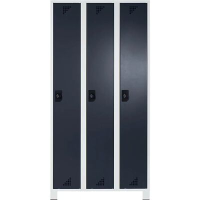 Armadio in Acciaio EUROKRAFTpro - 1695mm, 3 Scomparti, Grigio Chiaro Armadio in Acciaio EUROKRAFTpro - 1695mm, 3 Scomparti, Grigio Chiaro