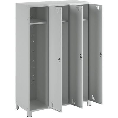 EUROKRAFTpro Hellgrau 3-Module Kleiderschrank - Kleiderschrank EUROKRAFTpro Hellgrau 3-Module Kleiderschrank - Kleiderschrank