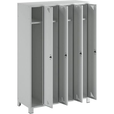 EUROKRAFTpro Stahlschrank - 4 Fächer, Hellgrau, 1695mm EUROKRAFTpro Stahlschrank - 4 Fächer, Hellgrau, 1695mm