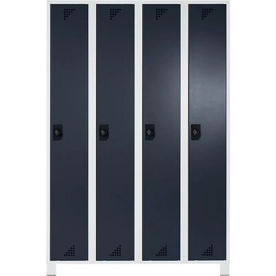 EUROKRAFTpro Schrank - 4 Module, Hell- & Anthrazitgrau, 1695mm EUROKRAFTpro Schrank - 4 Module, Hell- & Anthrazitgrau, 1695mm