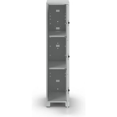Eurokraft Pro Schrank mit 3 Fächern, Hellgrau, 558mm Höhe Eurokraft Pro Schrank mit 3 Fächern, Hellgrau, 558mm Höhe