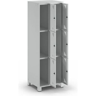 Armadio con Compartimenti Eurokraft pro - 6 scomparti, acciaio, grigio chiaro Armadio con Compartimenti Eurokraft pro - 6 scomparti, acciaio, grigio chiaro