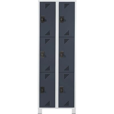 EUROKRAFTpro Schrank mit abschließbaren Fächern - 6 Fächer, 558mm hoch EUROKRAFTpro Schrank mit abschließbaren Fächern - 6 Fächer, 558mm hoch