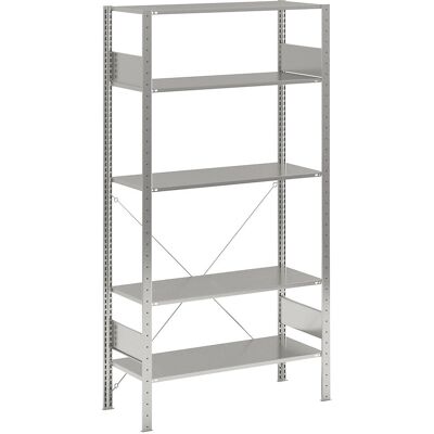 Eurokraft pro Estantería galvanizada - Solución básica de almacenamiento Eurokraft pro Estantería galvanizada - Solución básica de almacenamiento