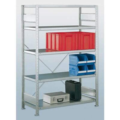 Scaffali in Acciaio Regolabili Eurokraft Pro - Base, 1300x500mm, Zincato Scaffali in Acciaio Regolabili Eurokraft Pro - Base, 1300x500mm, Zincato