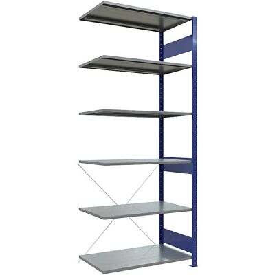 Eurokraft pro Stahlschrank - 2500mm, Blau, Verstellbar, 6 Böden Eurokraft pro Stahlschrank - 2500mm, Blau, Verstellbar, 6 Böden