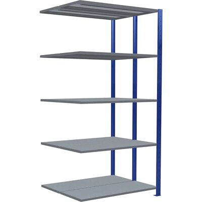 Estantería Eurokraft Pro Ajustable en Acero Pesado - 1300x(2x400)mm, Azul Estantería Eurokraft Pro Ajustable en Acero Pesado - 1300x(2x400)mm, Azul