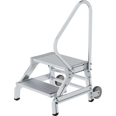 Escalera de carga pesada móvil eurokraft pro aluminio - Soporta 300kg Escalera de carga pesada móvil eurokraft pro aluminio - Soporta 300kg