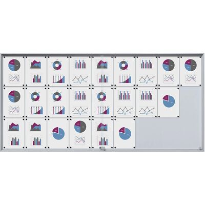 Eurokraft pro Vitrina con puertas correderas - Pared metálica - Formato A4 Eurokraft pro Vitrina con puertas correderas - Pared metálica - Formato A4