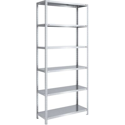 EUROKRAFTpro Stahlregal - Basic, 2500mm, 1000mm, 500mm EUROKRAFTpro Stahlregal - Basic, 2500mm, 1000mm, 500mm