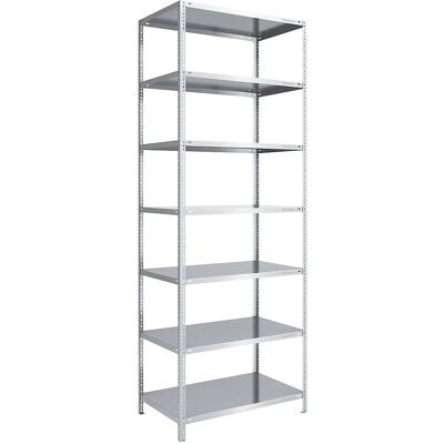 Estantería galvanizada de carga pesada Eurokraft - 3000mm, 1000x800mm Estantería galvanizada de carga pesada Eurokraft - 3000mm, 1000x800mm