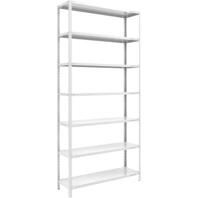 Estantería de almacén ajustable EUROKRAFTpro - RAL 7035 Estantería de almacén ajustable EUROKRAFTpro - RAL 7035