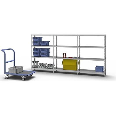 EUROKRAFTpro Stahlregal - Verstellbar, Kunststoffbeschichtet, 2000mm EUROKRAFTpro Stahlregal - Verstellbar, Kunststoffbeschichtet, 2000mm