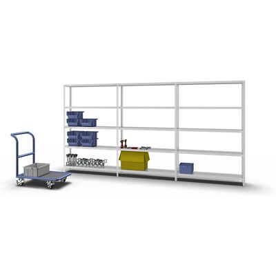 Libreria in acciaio EUROKRAFTpro - Modello Base, Altezza 2000mm, Larghezza 1300mm, Profondità 500mm Libreria in acciaio EUROKRAFTpro - Modello Base, Altezza 2000mm, Larghezza 1300mm, Profondità 500mm